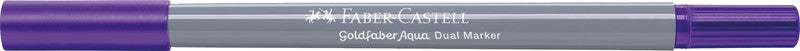 Faber-Castell Brush Pen Goldfaber Aqua – Pinselspitze & Finelinerspitze 0,6 mm – Malve – wasservermalbar
