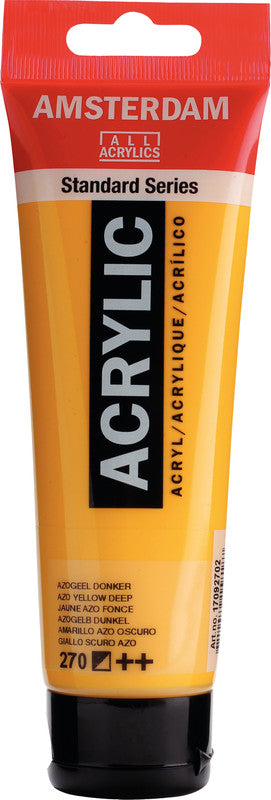 Royal Talens Amsterdam – Acrylic Standard – Acrylfarbe – Dunkel Azogelb, 120 ml