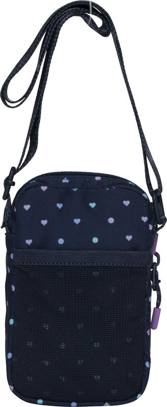 Beckmann Umhängetasche – Motiv Blue Hearts, 11 × 17 × 5 cm, Polyester (PES)