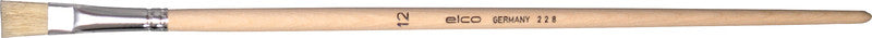 ELCO Pinsel – braun, Holz (Birke), Länge 300 mm, flach, Aluminiumzwinge, für Ölfarben