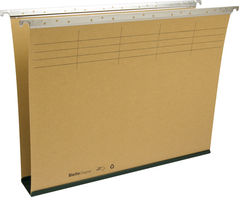 Biella Hängeordner für A4 – Karton, Olivgrün, 320 × 250 mm, mit Vordruck