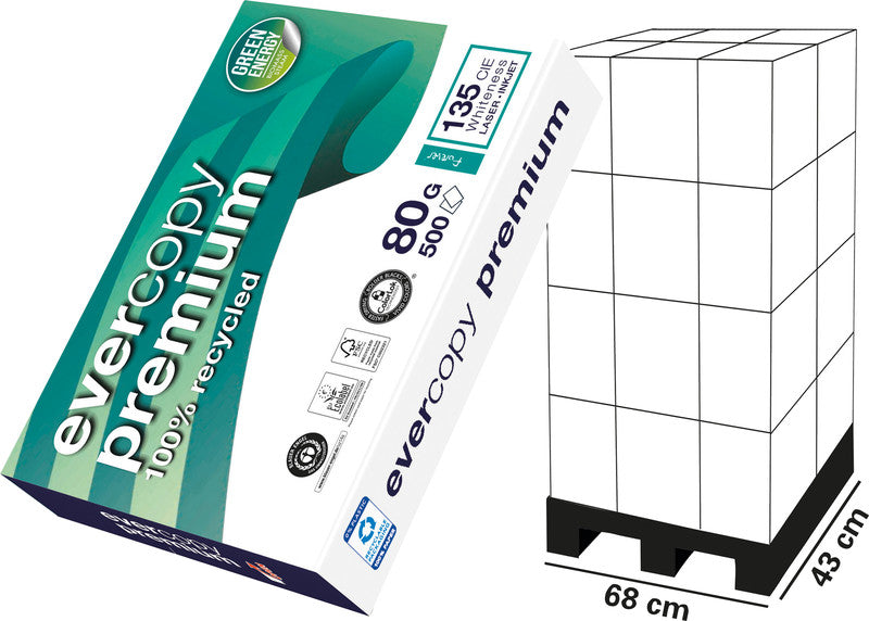 Clairefontaine Kopierpapier – A4, 80 g/m², weiss – für Inkjet/Laser/Kopierer – FSC, EU Ecolabel – 500 Blatt