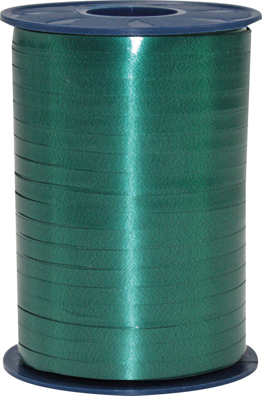 Präsent Geschenkband – America – 10 mm × 250 m, Kunststoff, Tannengrün – recyclingfähig