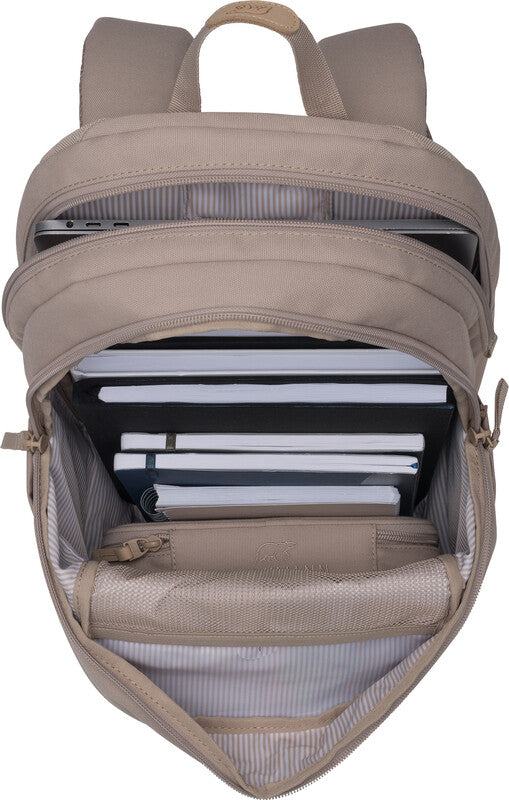 Beckmann Urban Midi Rucksack – Beige – 26 l – aus recycelten PET-Flaschen (rPET)