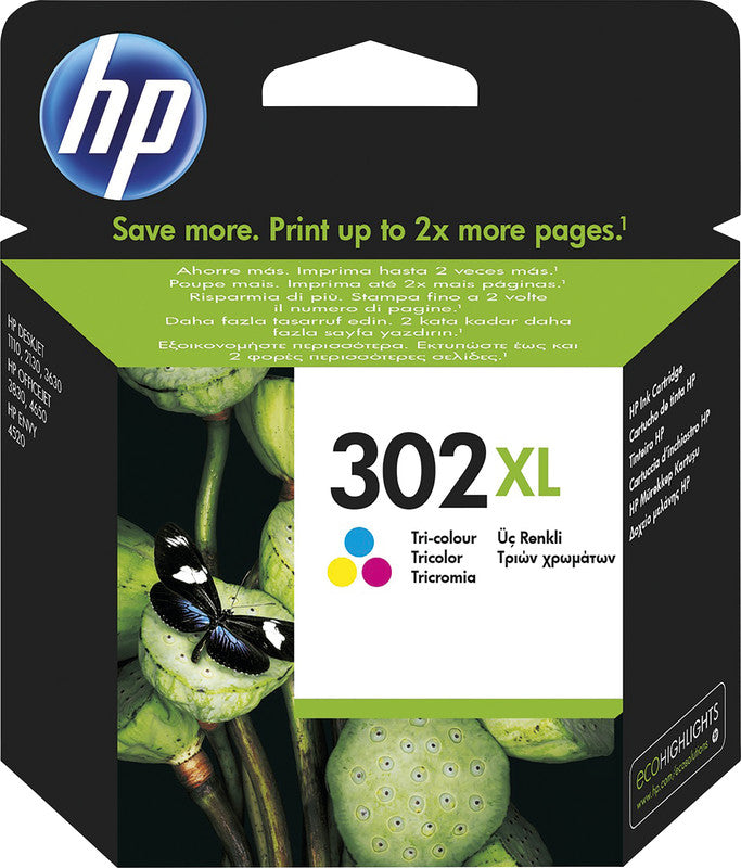 HP Tintenpatrone 302XL, Farbe – für DeskJet, ENVY, OfficeJet und andere
