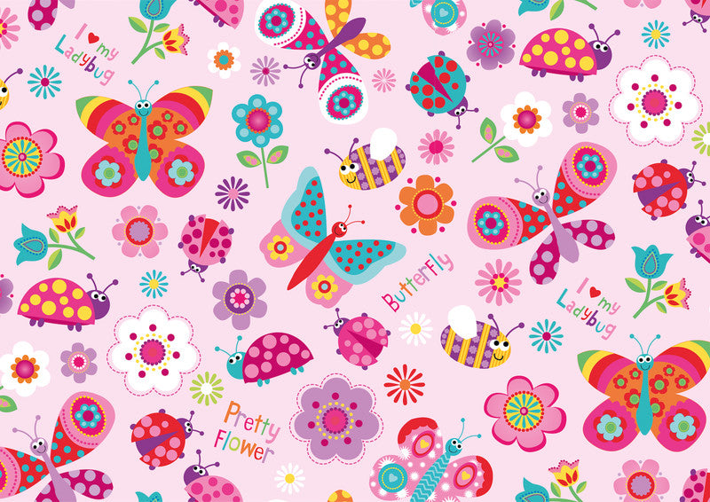 Braun + Company Geschenkpapier – Flying Friends – gestrichenes Papier, 80 g/m2 – 70 cm × 2 m