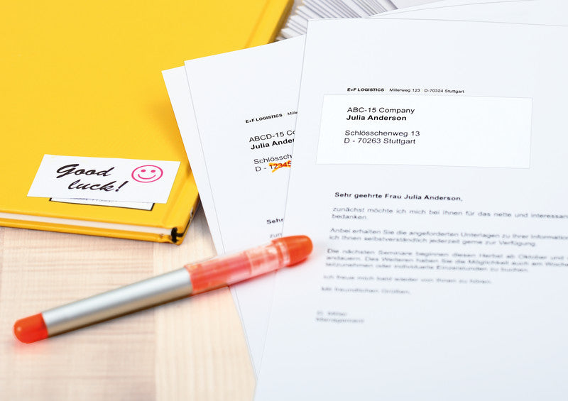HERMA Druckeretiketten, 97 mm × 42 mm, weiss, Papier, permanent, 25 Blatt (300 Etiketten)