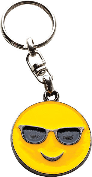 Silca Schlüsselanhänger – Stahl, B 40 × H 100 mm, assortiert, Motiv "Emoji"
