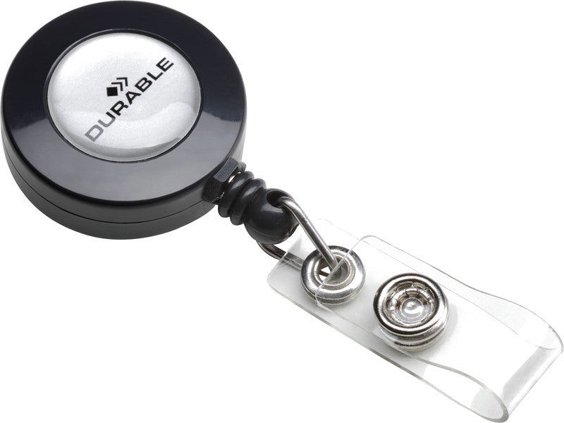 Durable Ausweishalter Jojo – 800 mm, anthrazit, Metall, 10er-Pack