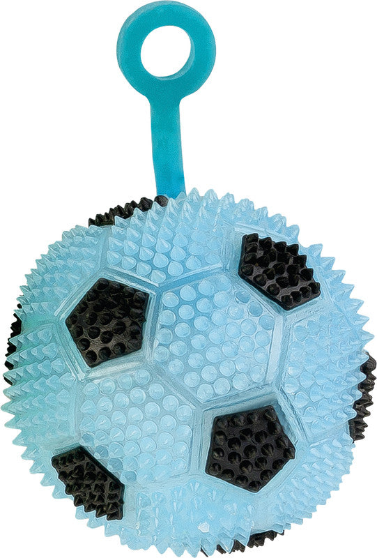 Trendhaus XTREME Fun Stressball Fussballoptik – Ø 63 mm, mit blinkendem LED-Licht