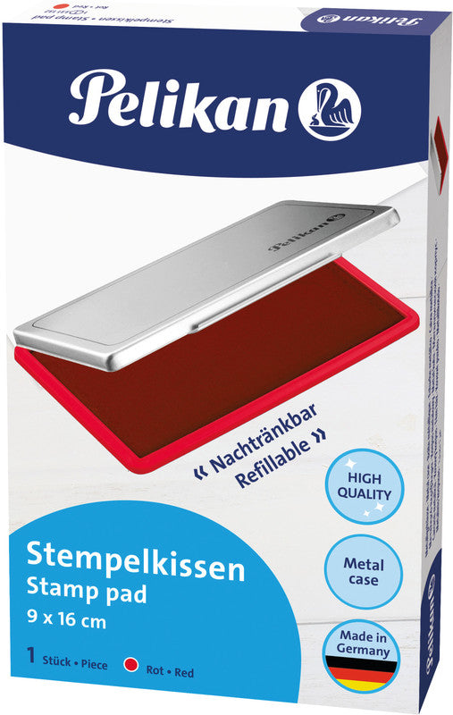 Pelikan Stempelkissen – 160 × 90 mm, Metall, Rot