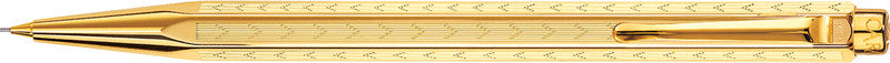 Caran d-Ache Caran d'Ache Ecridor Chevron Druckbleistift – 0,7 mm – Metall – Gold – Mit Radierer