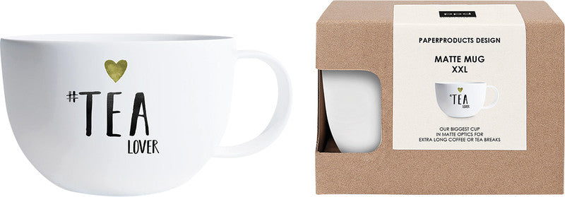 Ppd Pure XXL Tasse – 0,55 l, Porzellan, weiss, spülmaschinenfest, mikrowellengeeignet