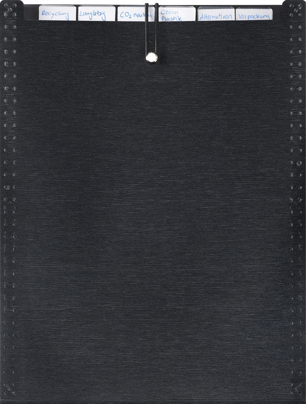 Kolma Sammelmappe für A4, Kunststoff, schwarz, mit Gummizug