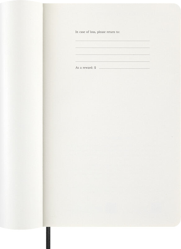 Moleskine Tagesagenda – 1 Tag pro Seite, gebunden, 13 × 21 cm, Jan–Dez 2027, 1-Stunden-Takt, schwarz, FSC