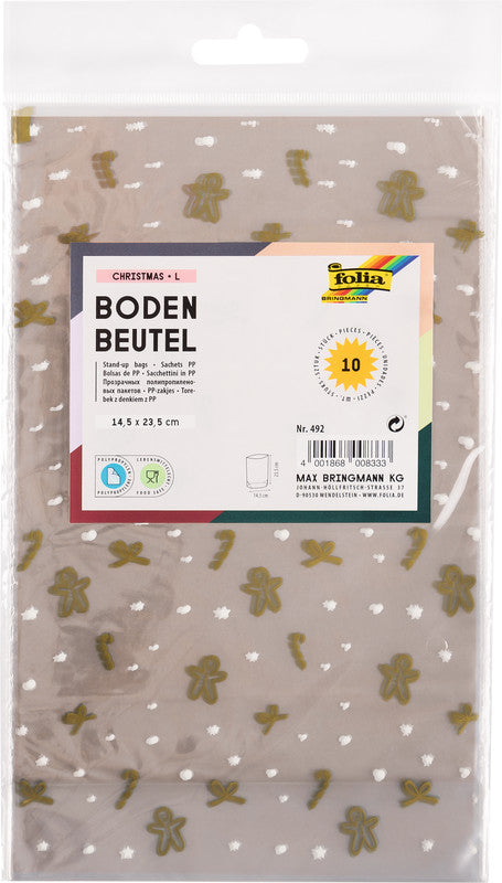 Folia Cellophantüten – Weihnachten – 10 Stk. – Kunststoff – 145 × 235 mm