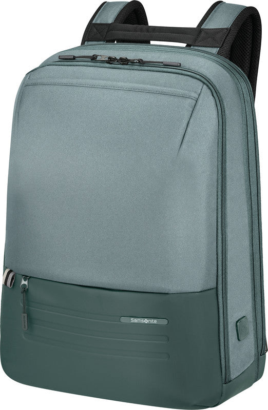 Samsonite Stackd Biz Notebook-Rucksack – 22/30 l, Aufsteckfunktion, USB-Port, recyceltes PET (rPET), Forest