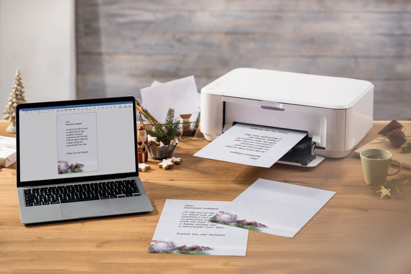 Sigel Motivpapier – A4, 90 g/m², Motiv: Charmful Christmas – für Inkjet/Laser/Kopierer – FSC – 25 Blatt