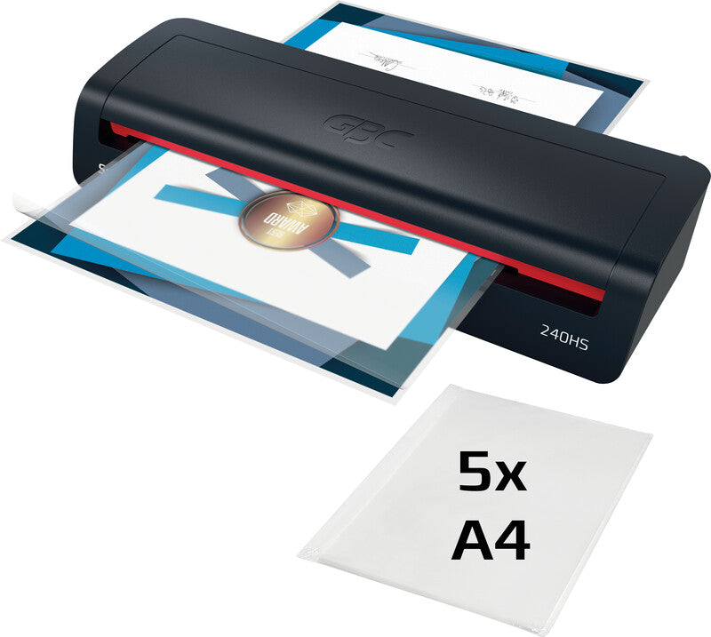 GBC 240HS Laminiergerät A3 – 2-Rollen, 75–125 µm, 2 Min. Aufheizzeit, 500 mm/min, schwarz