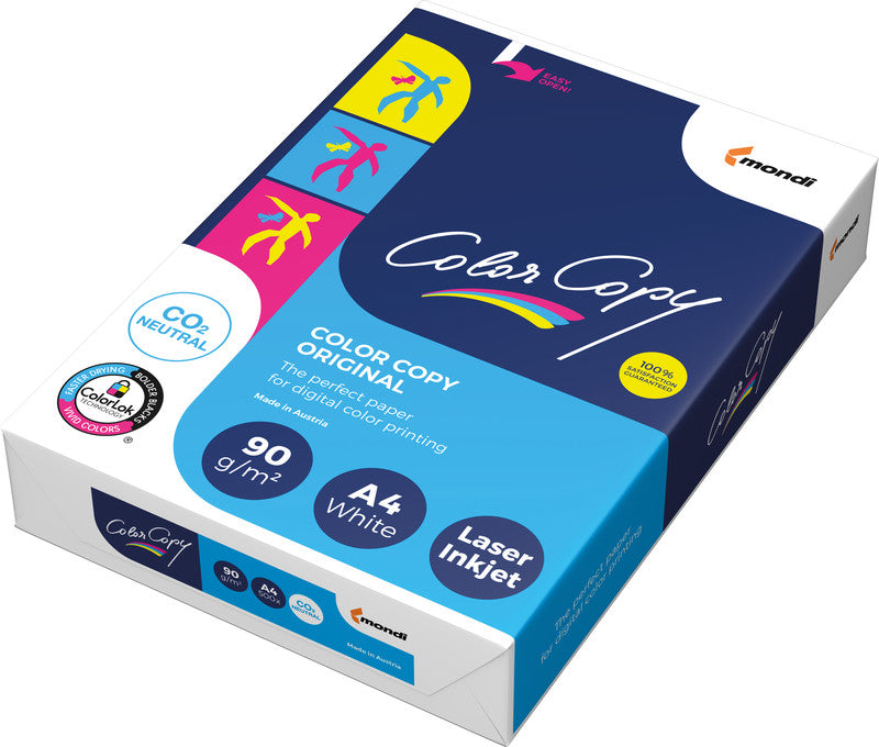 Color copy Kopierpapier – A4, 90 g/m², hochweiss – für Inkjet/Laser/Kopierer – FSC – 500 Blatt