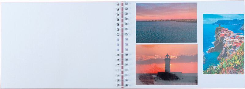 Exacompta Fotobuch Autentik – 320 × 220 mm, rosa, mit Spiralbindung, Karton