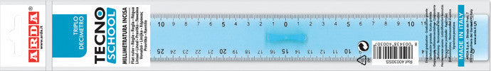 Arda Wandtafel-Lineal 30 cm – Kunststoff, Blau, mit Griff