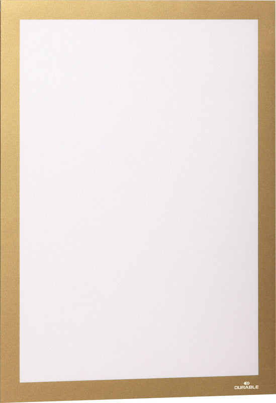 Durable Magaframe Info-Rahmen selbstklebend – DIN A4 – Gold – 2er Pack