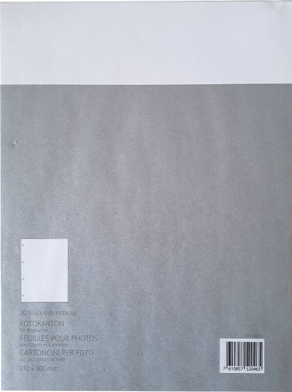 Eibert Fotoalbum – für 230 × 300 mm, weiss, mit Ringbindung, Papier