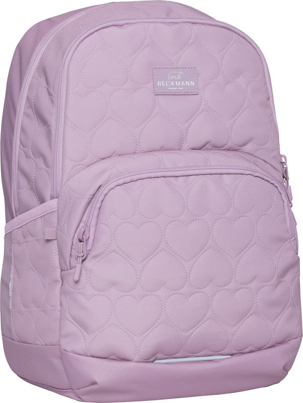 Beckmann Junior Sport Rucksack – Gepolsterte Herzen – Pink – 31,0 × 45,0 × 22,0 cm – 30 l