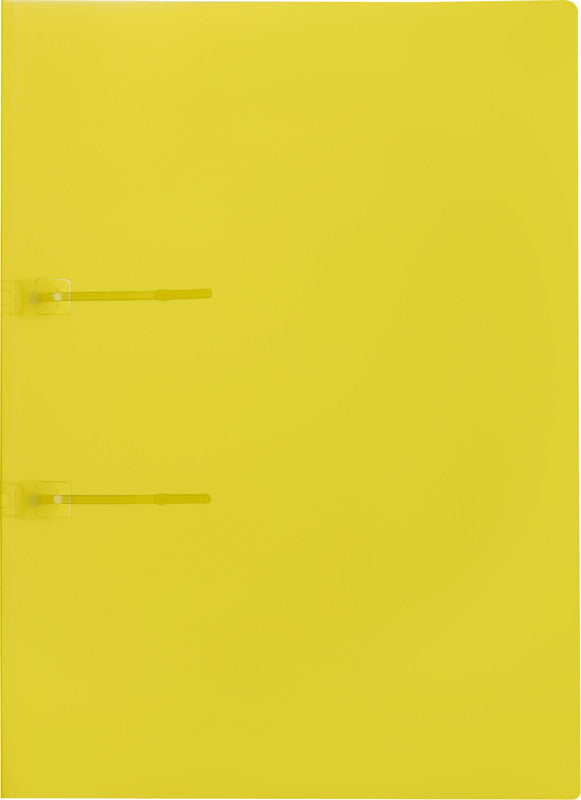 Kolma Schnellhefter easy – A4, Kunststoff, gelb, integrierte Abheftvorrichtung, 2-fach Lochung, 80 Blatt