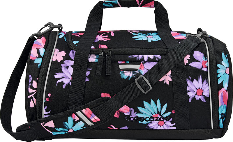 Coocazoo Sporttasche – 20 l, Motiv Floral Artnight, mit Schultergurt, wasserabweisend, 40 × 24 × 23 cm
