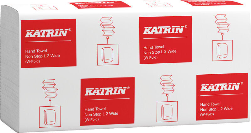 Katrin Falthandtuch – W-Falz, 2-lagig, Recycling-Zellstoff, Weiss, 240 × 320 mm, für Katrin Inclusive Medium
