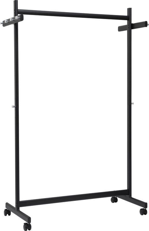 MAUL Garderobenständer Samba – Metall, Schwarz, 172,5 cm, 10 Haken, mit Rollen