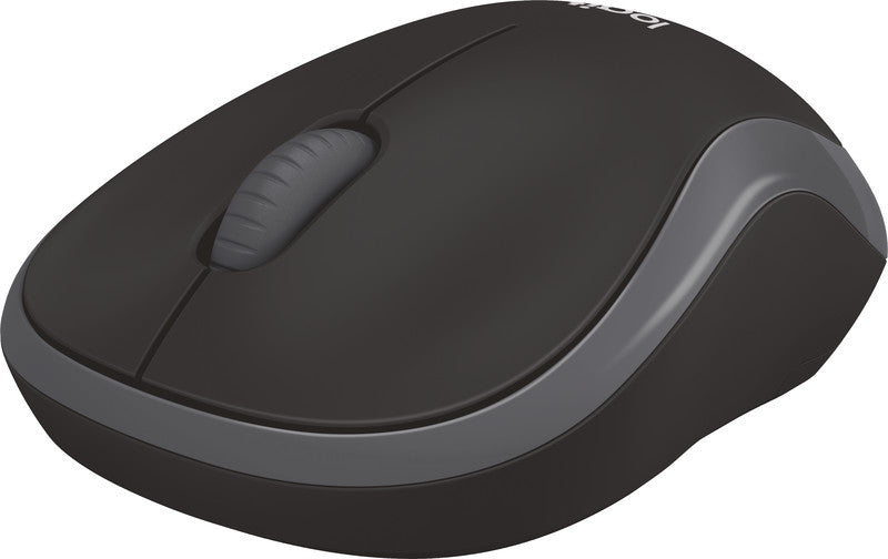 Logitech M185 Maus – kabellos, Bluetooth + 2,4 GHz, Unifying-Empfänger, Grau