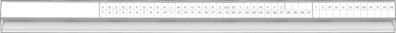 Biella Hängeordner – Kunststoff, transparent, 320 × 14 mm, mit Vordruck