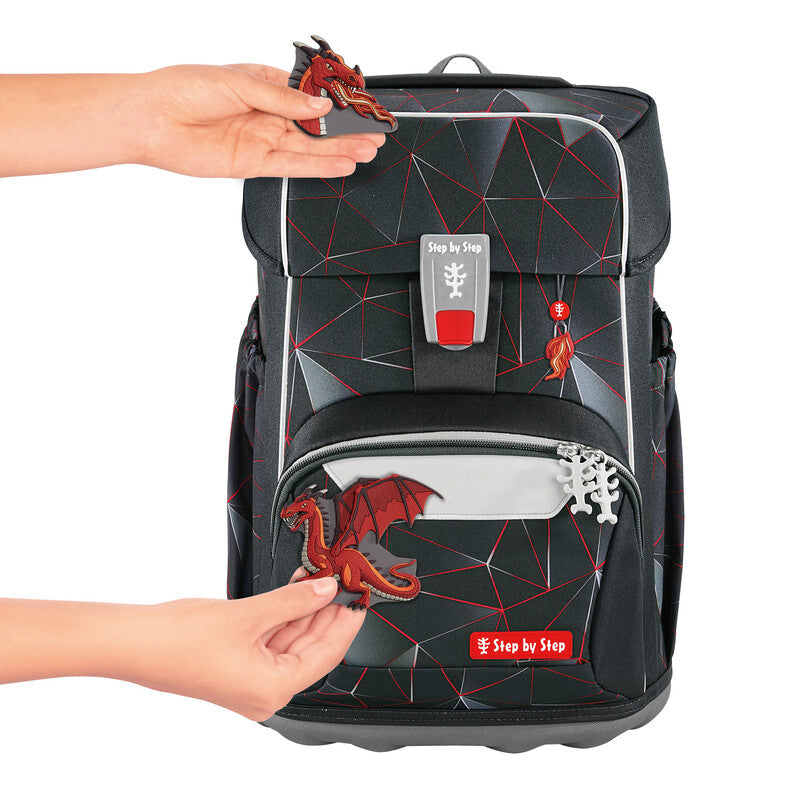 Step by Step Schulrucksack-Set Giant – 5-teilig – Dragon Drako – aus rPET