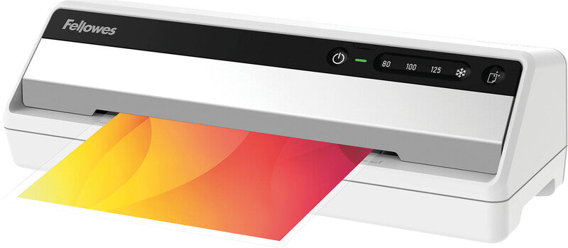 Fellowes Saturn 3i Laminiergerät A4 – Kaltlaminierer, bis 125 µm, 2 Rollen, 300 mm/min, schwarz/grau