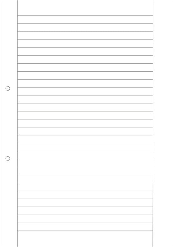 Natura line Notizbuch-Einlagen A4, liniert 9 mm, mit Rand, 2-fach gelocht, 90 g/m² – 500 Blatt
