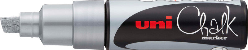 Uni-Ball Kreidemarker – Keilspitze, 8 mm – Silber