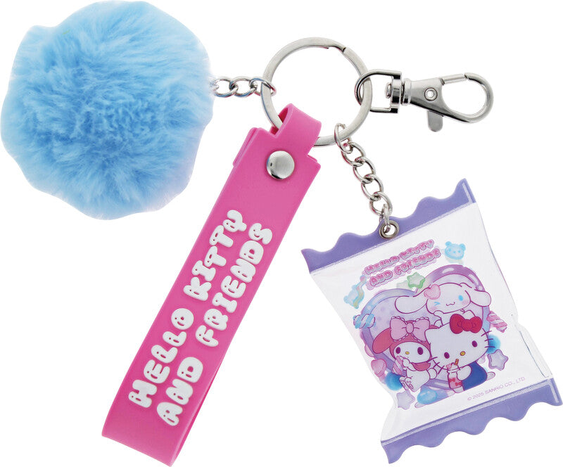 Kitty sweets Schlüsselanhänger Hello Kitty – Pompon, Silikonschlaufe, Sortiert, Mehrfarbig