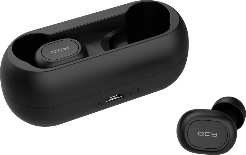 QCY T1C – True Wireless In-Ear Kopfhörer – Bluetooth 5.0, mit Mikrofon – Schwarz, bis 4 h