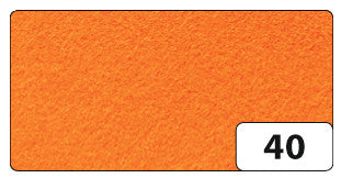 Folia Bastelfilz – Orange – 200 × 300 mm, 10 Bogen, 1,5 mm