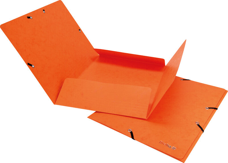 Biella Sammelmappe für A4, Karton, Orange, mit Gummizug