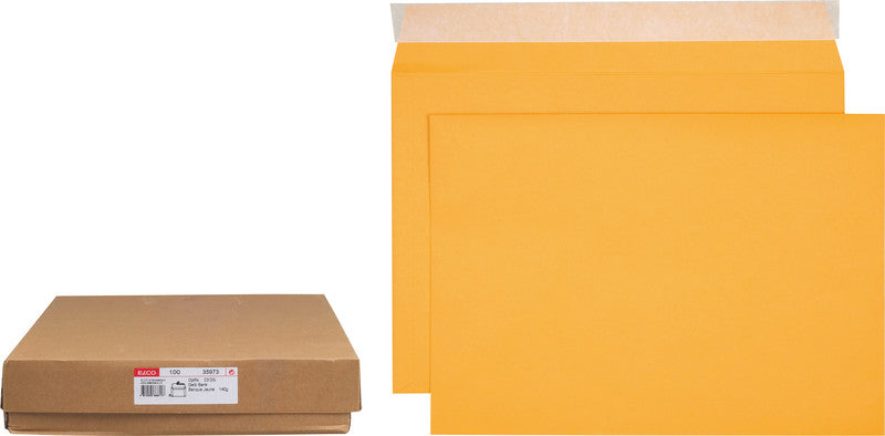 Elco Couvert C3, ohne Fenster, selbstklebend, gelb, 140 g/m² – 100 Stk.