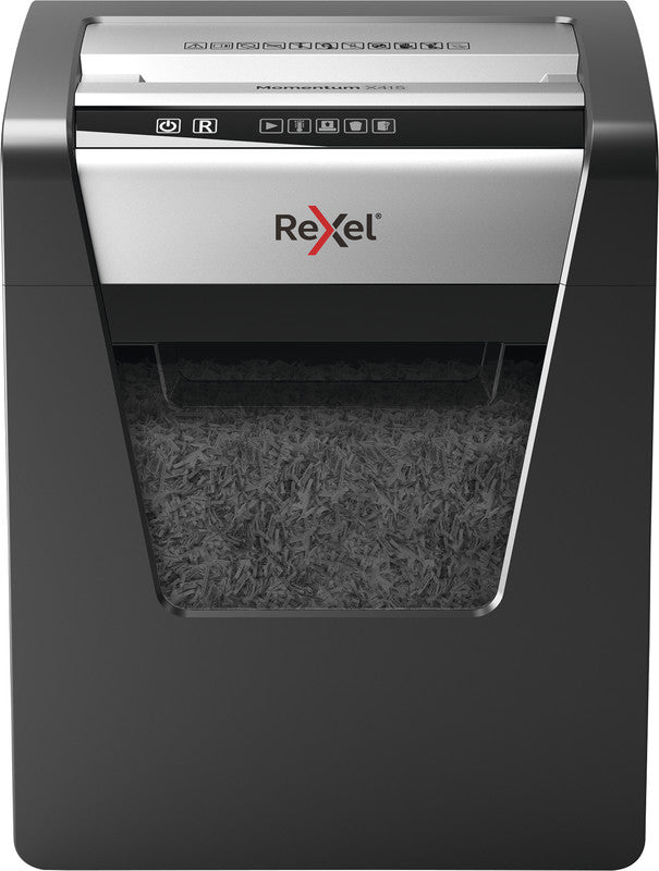 Rexel Momentum X415 – Aktenvernichter, DIN P-4, Partikelschnitt 4 × 40 mm, 15 Blatt, 23 l, A4