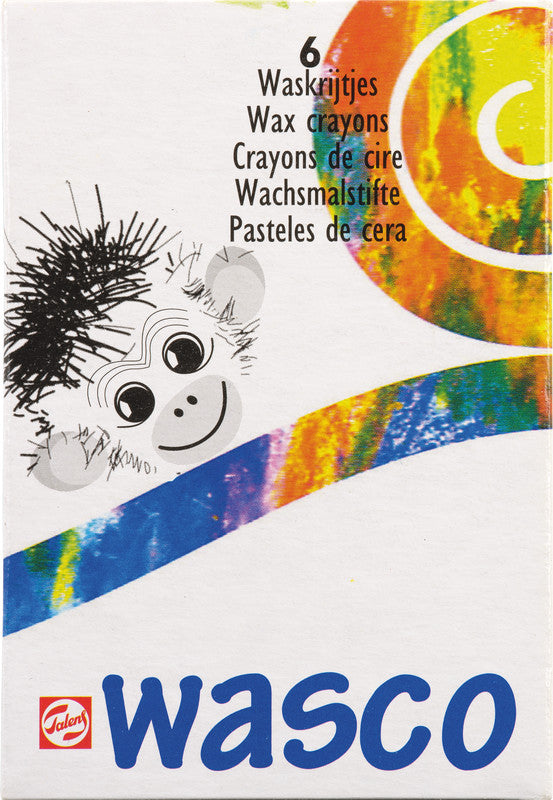 Wasco Wachsmalkreiden – Set – 6 Farben, für dunkles Papier