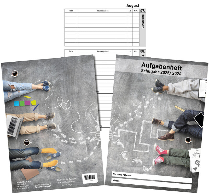 Aufgabenheft 2026, 1 Woche/2 Seiten, A5