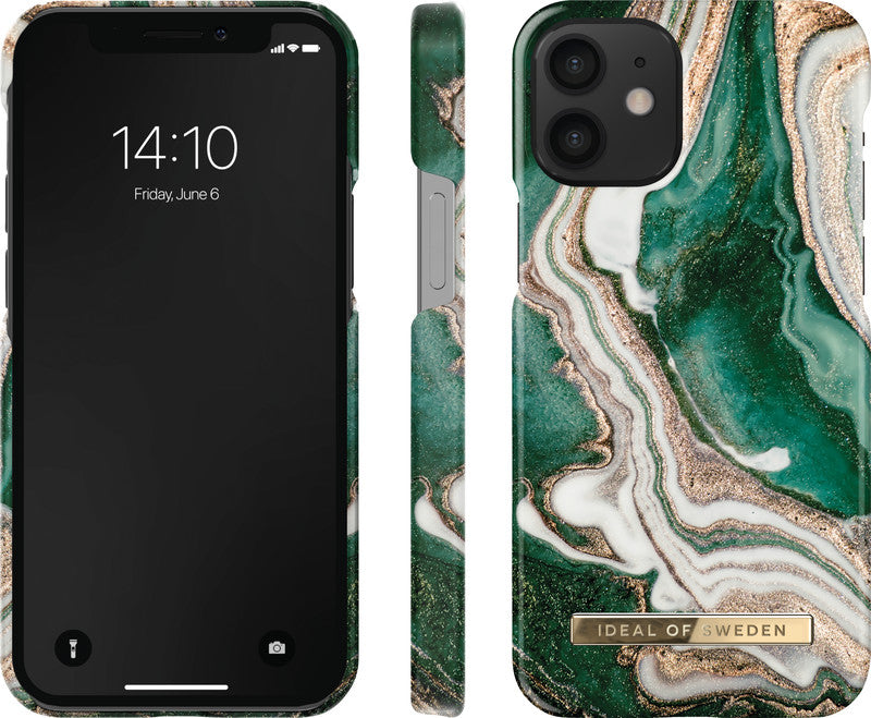 Ideal of Sweden – Backcover Designer – für Apple iPhone 12 mini – Golden Jade Marble