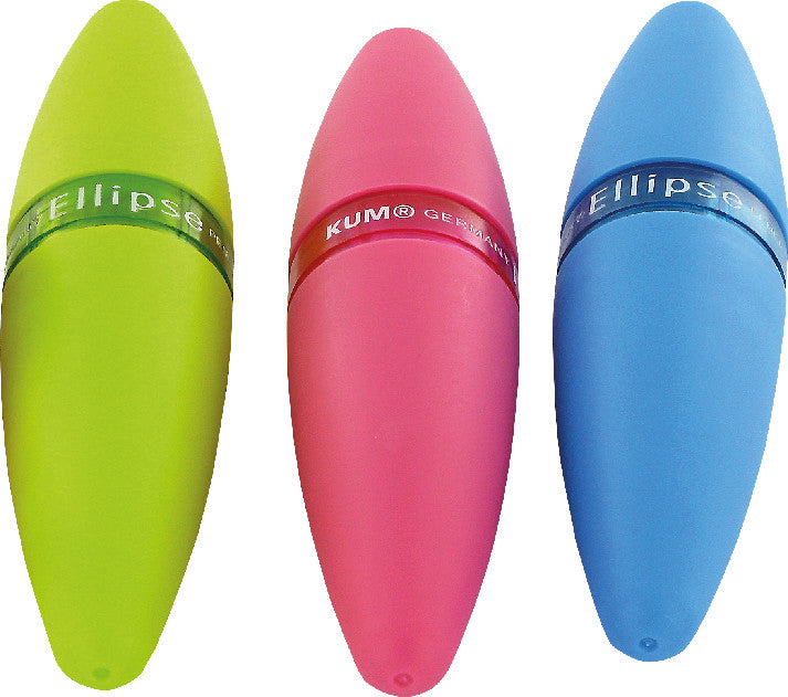 Kum Spitzer – manuell, 1-Loch, mit Behälter, für Blei- und Buntstifte Ø 8 mm, Kunststoff, assortiert