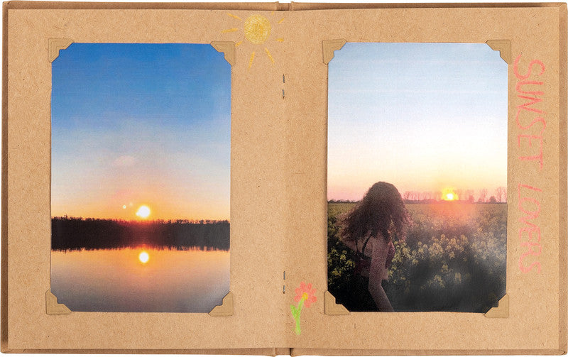 Walther Fotoalbum Pimp 'N Create – für 80 × 120 mm, kraft, mit Bildausschnitt, Karton, 165 × 200 mm